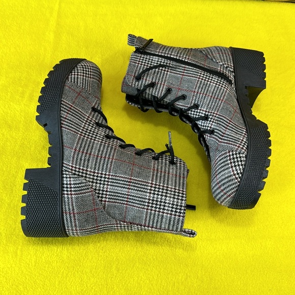 Unilady plaid ankle boots - Picture 4 of 8